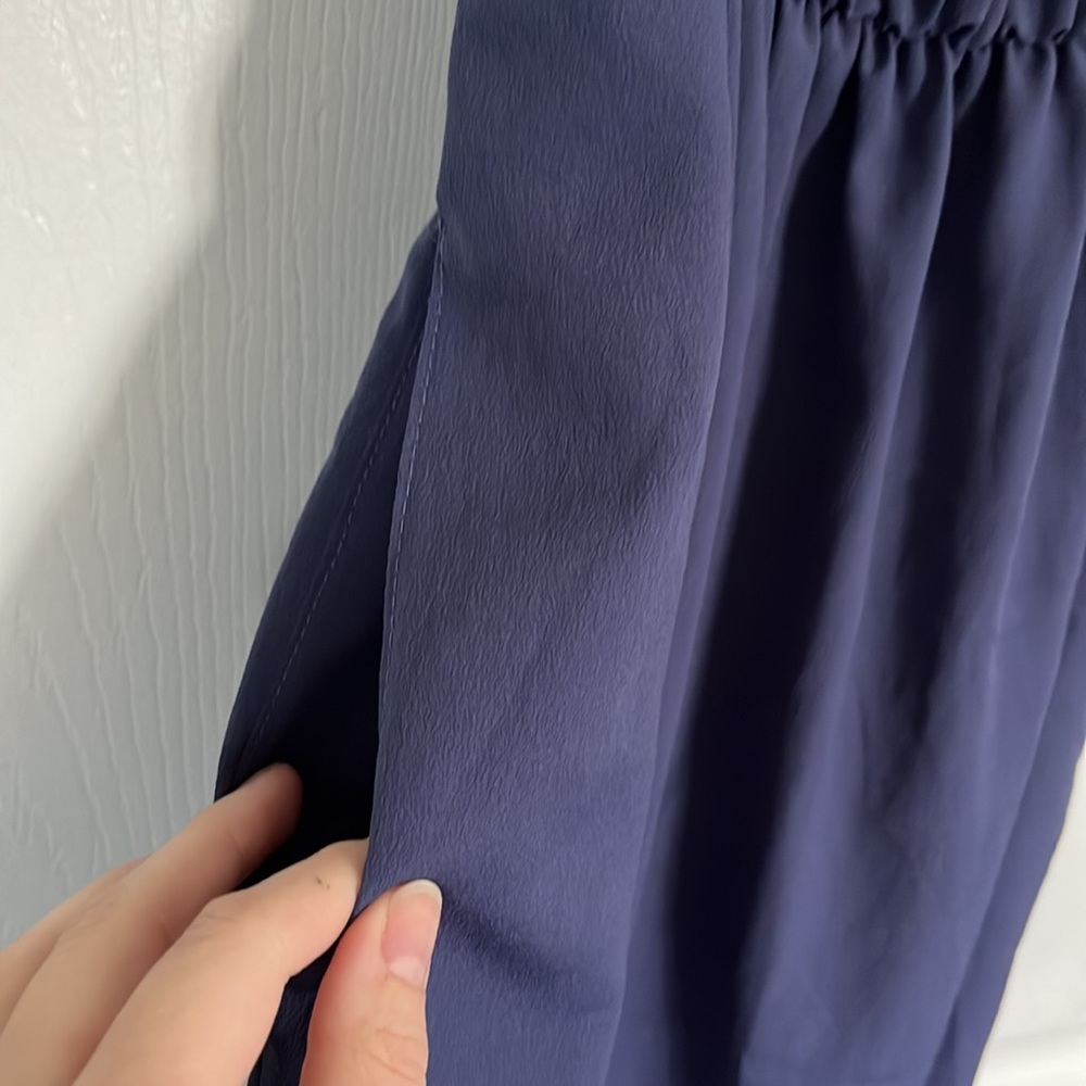 Blue Ruffle Mini Dress - Picture 3 of 5